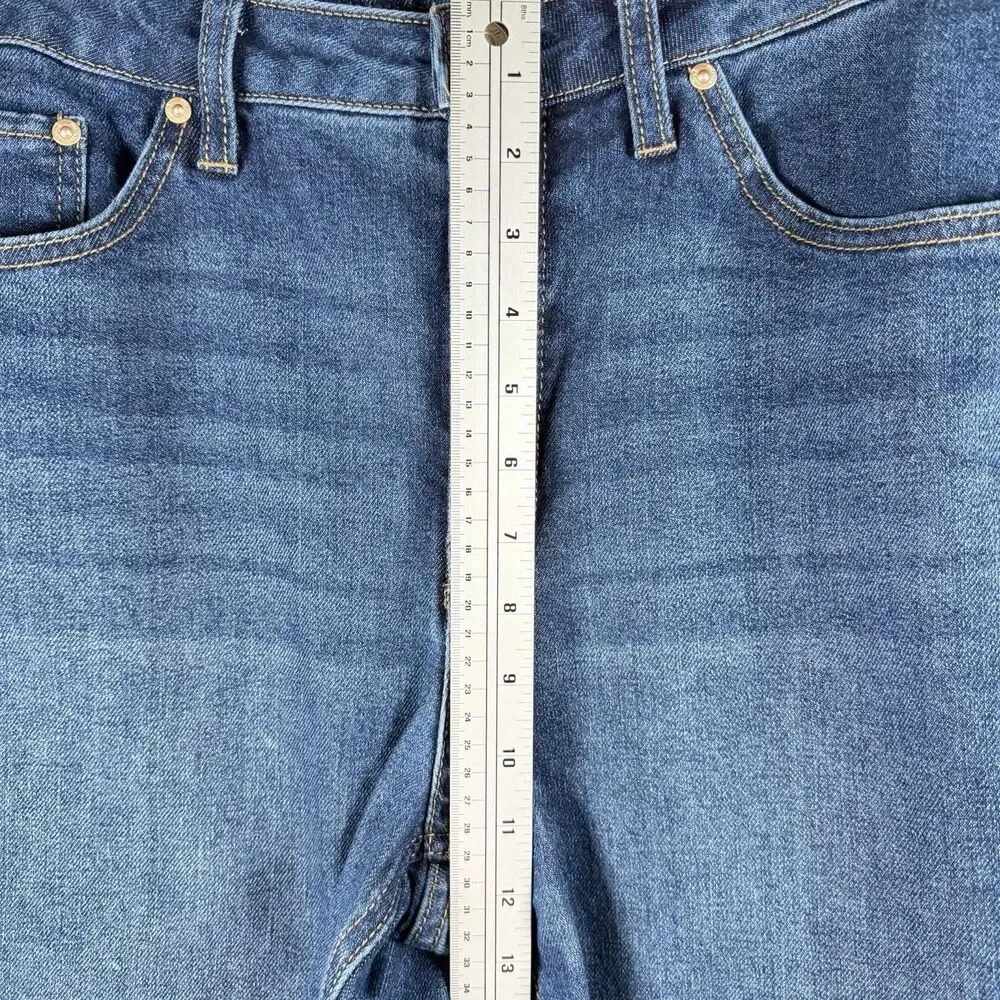 Seven7 Women's 90's Straight Jean Size 12 Dark Wash‎ Basic Minimalist NWT